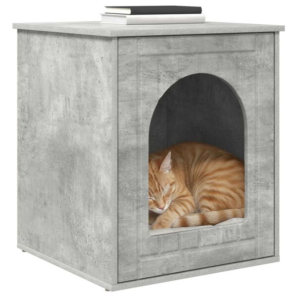 vidaXL Katzenhaus Beton 53 x 52 x 62 cm Holzwerkstoff