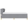 vidaXL Boxspringbett mit Matratze Hellgrau 90 x 190 cm Stoff
