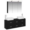 vidaXL Badezimmerm&ouml;bel-Set 4 stk. Schwarze Eiche