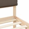 vidaXL Bettgestell mit gepolstertem Kopfteil Taupe 200 x 200 cm