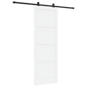 vidaXL Schiebet&uuml;r ORKDAL 83 x 232 cm Massives Kiefernholz Wei&szlig;