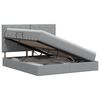 vidaXL Aufbewahrungsbett mit Matratze Hellgrau 140 x 190 cm Stoff
