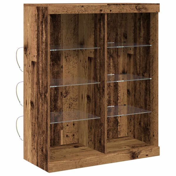 vidaXL LED-Sideboard Altholz 41 x 37 x 100 cm Holzwerkstoff
