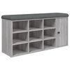 vidaXL Schuhbank Grau Sonoma 102x32x50 cm Holzwerkstoff