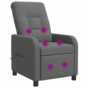 vidaXL Massage Relaxsessel Dunkelgrau Stoff