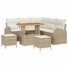 vidaXL Garten-Sofa-Set 8 stk. 7-Sitzanzahl Beige und Creme