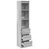 vidaXL Highboard Grau Sonoma 37,5x35x180 cm Holzwerkstoff