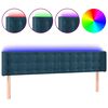 vidaXL LED Kopfteil Dunkelblau 203x16x78/88 cm Samt