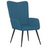 vidaXL Relaxsessel mit Hocker Blau Samt