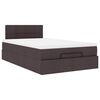 vidaXL Ottoman-Bett mit Matratze Dunkelbraun 120x190 cm Stoff