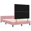 vidaXL Boxspringbett mit Kopfteil Rosa 120 x 200 cm Samt
