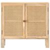vidaXL Sideboard 80x30x73 cm Mango Massivholz und Rohrgeflecht