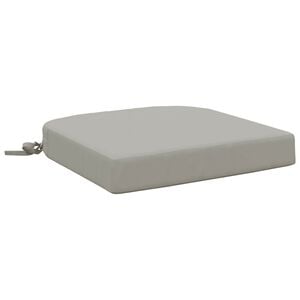 vidaXL 1-teiliges Sitzkissen SOEST 100 % Polyester Grau 40 x 40 x 7 cm