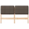 vidaXL Gepolstertes Kopfteil mit Kopfteil Braun und Taupe 140 cm