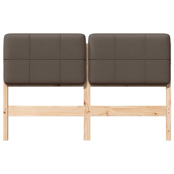 vidaXL Gepolstertes Kopfteil mit Kopfteil Braun und Taupe 140 cm