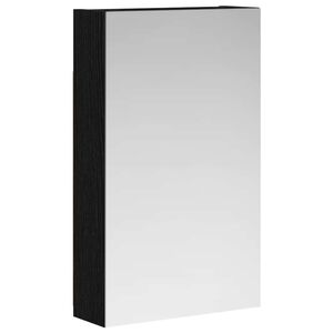 vidaXL Badezimmerspiegelschrank Schwarz Eichen-Optik 30 x 10,5 x 50 cm