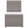 vidaXL Boxspringbett mit Matratze Taupe 80x200 cm Stoff