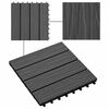 vidaXL Terrassenfliese 3D-Design 11 pcs Schwarz 30 x 30 cm WPC