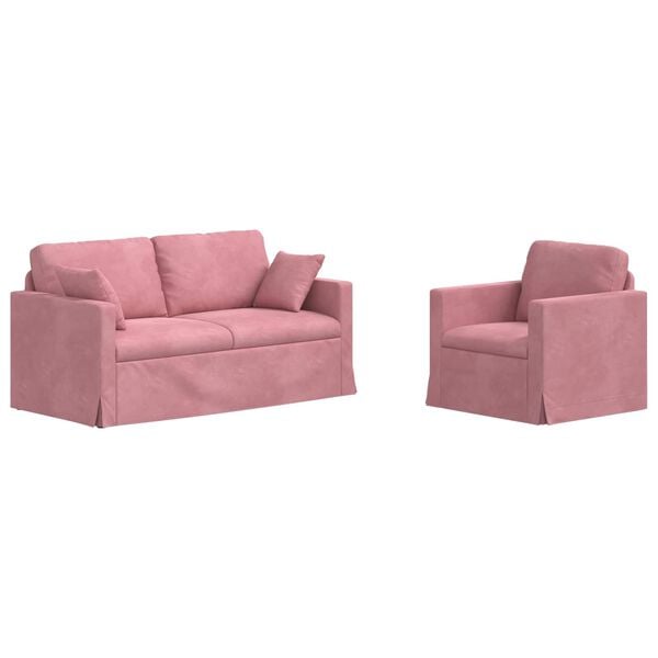 vidaXL Sofa 2 pcs Rosa Gesamtabmessungen: 158 x 78 x 80 cm (B x T x H)