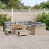 vidaXL Gartensofa-set mit Kissen 13 pcs Beige und Hellgrau Poly-Rattan