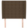 vidaXL Kopfteil mit Ohren Dunkelbraun 93x23x118/128 cm Stoff