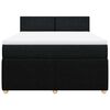 vidaXL Boxspringbett mit Matratze Schwarz 160x200 cm Stoff