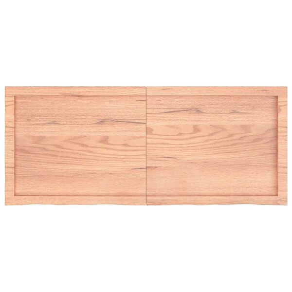 vidaXL Waschtischplatte Hellbraun 120x50x(2-6) cm Massivholz Behandelt