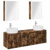 vidaXL Badezimmerschrank-Set 5 stk. Ger&auml;ucherte Eiche Holzwerkstoff