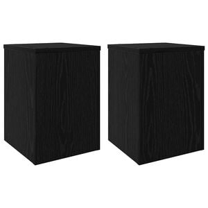vidaXL Pflanzenst&auml;nder 2 Stk. Schwarz Eichen-Optik 25 x 25 x 35 cm
