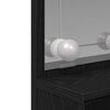 vidaXL Schminktisch mit Regal Schwarz Eichen-Optik 86.5 x 35 x 136 cm