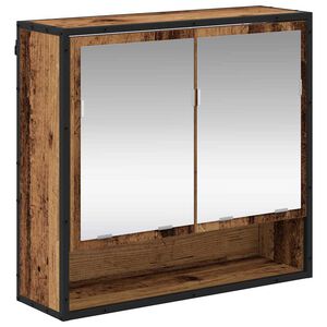 vidaXL Wandregal mit Regal Wandmontiert Altholz 65 x 20 x 60 cm