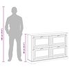 vidaXL Schuhschrank 140 x 35 x 90 cm Massivholz Akazie