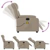 vidaXL Massagesessel Elektrisch Cappuccino-Braun Kunstleder