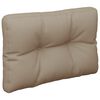 vidaXL Palettenkissen Taupe 50x40x12 cm Stoff