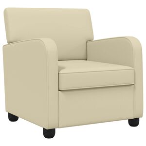 vidaXL Sessel Creme Kunstleder
