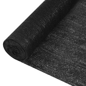 vidaXL Zaunblende Schwarz 1,5x25 m HDPE 150 g/m&sup2;