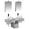 vidaXL Badezimmerschrank-Set 5 Stk. Betongrau Holzwerkstoff