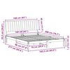 vidaXL Bettrahmen mit Kopfteil Braun 160 x 200 cm Massives Kiefernholz