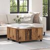 vidaXL Couchtisch mit Schubladen Altholz 75 x 75 x 38 cm Holzwerkstoff