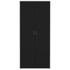 vidaXL Schuhschrank Schwarz 80x35,5x180 cm Holzwerkstoff