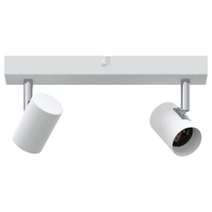 vidaXL Deckenstrahler mit Strahlern Wei&szlig; 26 x 6,5 x 11,5 cm Metall