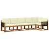vidaXL Outdoor-Sofagarnitur 6 stk. 6-Sitzer Natur und Creme