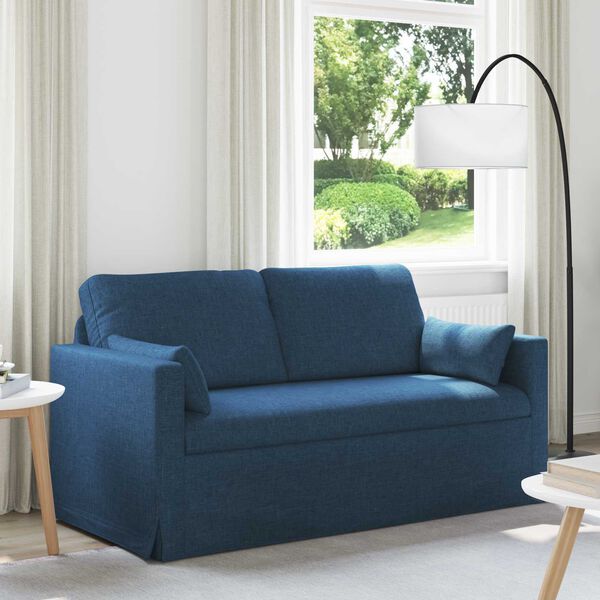 vidaXL Sofa Blau Gesamtabmessungen: 158 x 78 x 80 cm (B x T x H) Samt