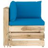 vidaXL 7-tlg. Garten-Lounge-Set mit Kissen Gr&uuml;n Impr&auml;gniertes Holz