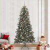 vidaXL K&uuml;nstlicher Weihnachtsbaum Gr&uuml;n 240 cm PVC, Plastik und Stahl