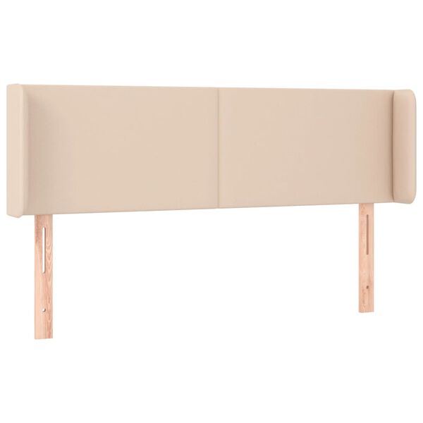 vidaXL Kopfteil mit Ohren Cappuccino-Braun 147x16x78/88 cm Kunstleder