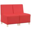 vidaXL Modulares Armfreies Sofa 2 pcs Rot 55 x 74 x 82 cm Kunstleder