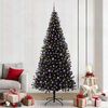 vidaXL Weihnachtsbaum mit 300 LEDs mit St&auml;nder Schwarz 240 cm PVC