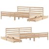 vidaXL Massivholzbett ohne Matratze 200x200 cm Kiefer