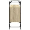 vidaXL Sideboard mit Glasplatte Sonoma-Eiche 98x35x81 cm Holzwerkstoff